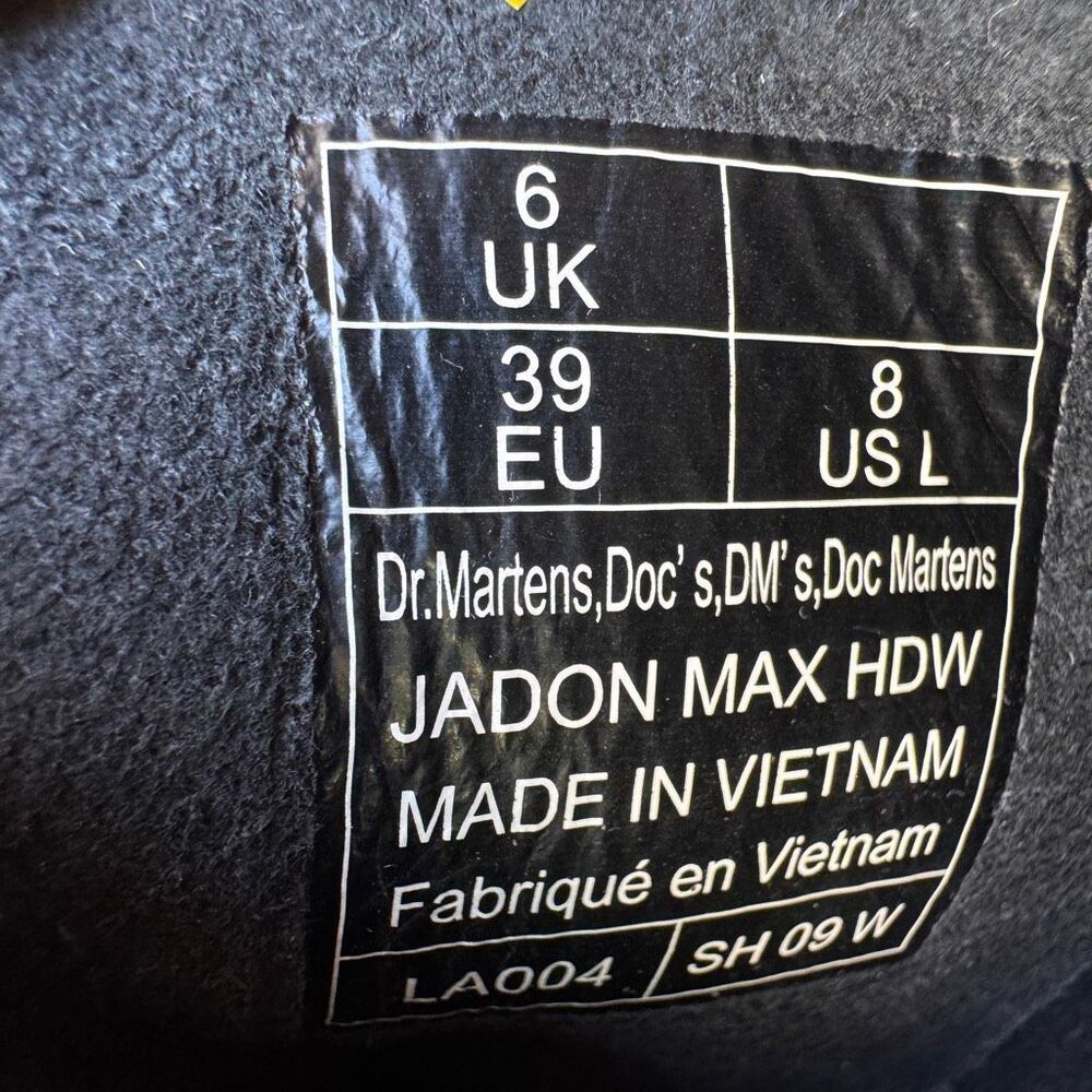 Dr. Martens Jadon Max Hardware HDW Platform Boots Womens 8 Straps Buckles Black - Picture 11 of 16